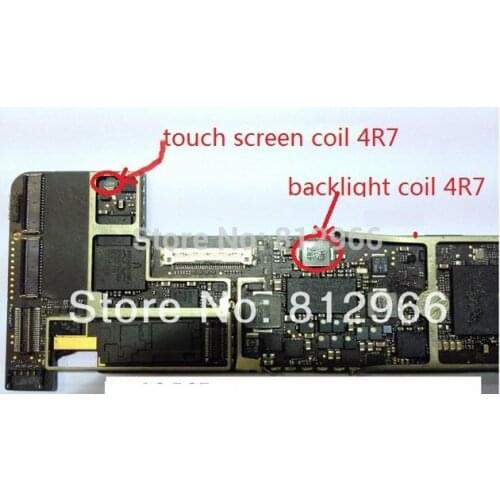 100/LOT For iPad 2 3 4 mini Backlight coil larger 4R7 and touch screen coil 4R7 fix part on motherboard