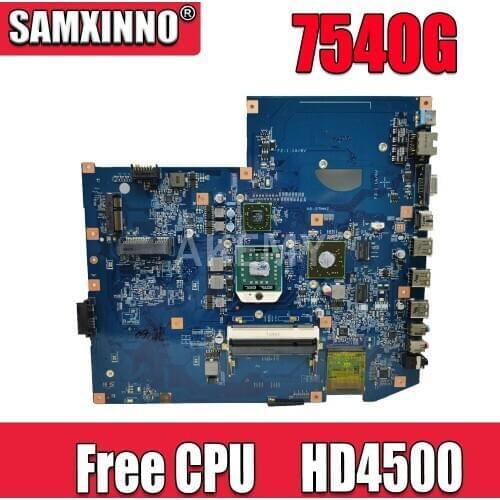Akemy For Acer aspire 7540 7540g Laptop Motherboard JV71-TR 48.4FP02.011 MBPJC01001 DDR2 HD4500 Free CPU