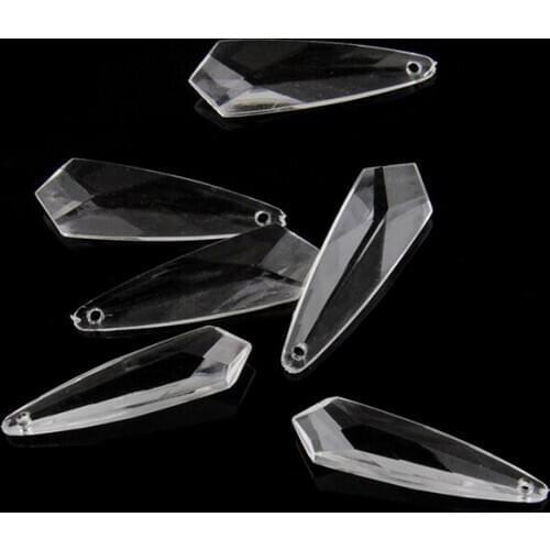 Acrylic Chandelier Prism Pendant Parts 38mm Clear Color 100pcs/Lot Sun Catcher For Chandelier Suspension