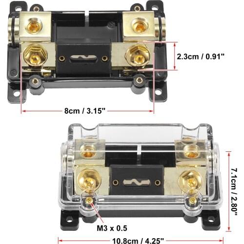 X Autohaux Car Audio Inline ANL Fuse Holder 100 Amp without LED Display Digital Voltage