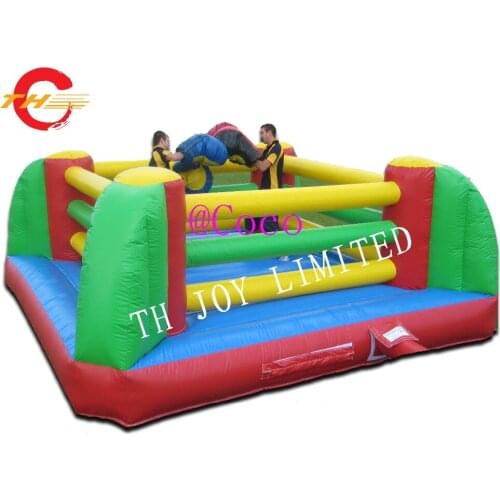 Free shipping to door, 13*13ft/4*4m inflatable boxing ring games/ inflatable gladiator games for party rent