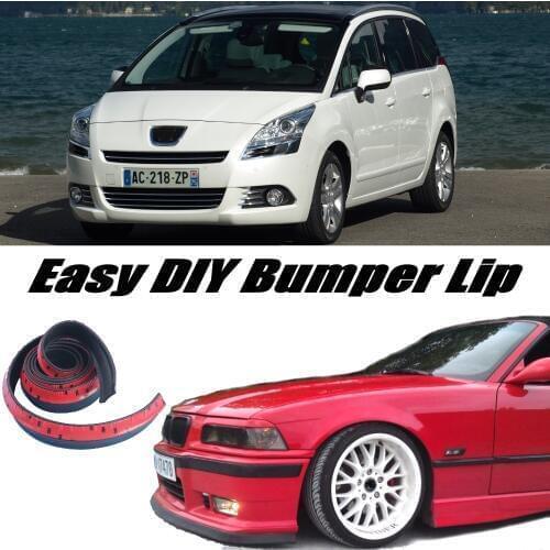 Bumper Lip Deflector Lips For Peugeot 5008 Front Spoiler Skirt For Car Tuning / Body Kit / Strip