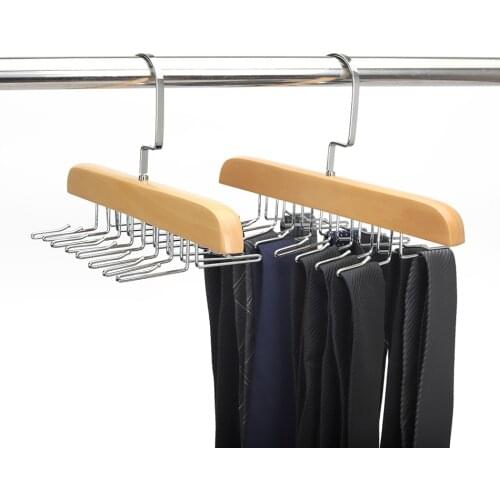 16/24 Hooks Storage Tie Scarf Organizer Hanger Holder Belt Tie Hangers for Closet Space Saver Wardrobe Organizer Rack