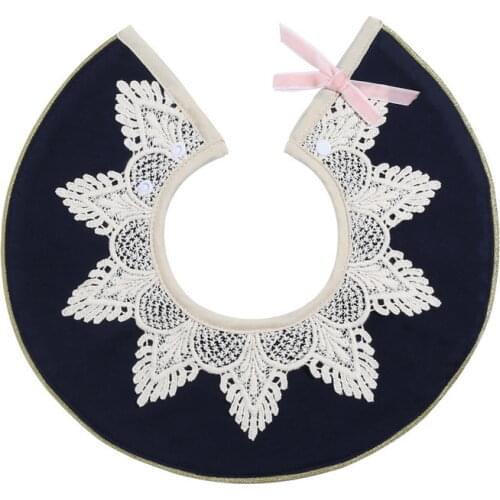 Baby Bib Saliva Burp Cloth Feeding Apron For Children Stuff Towel Round Slobber Fall 2020 Infant Embroidery Cotton Waterproof