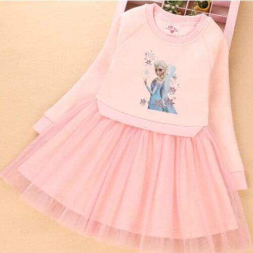 Baby Girls Dress Kids Clothes Princess Elsa Sofia Autumn Cotton Long Sleeve Party Birthday Princess Dresses Cloth Costume