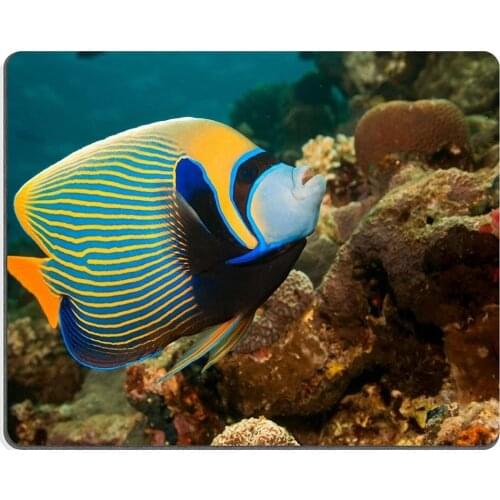 Natural Rubber Gaming Mousepad emperor angelfish pomacanthus imperator (mouse pad/Gaming mouse pad)