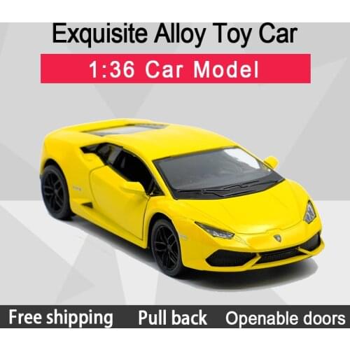 Kinsmart 1:36 HURACAN LP610-4 Sport Car Alloy Diecast Car Model Toy With Pull Back For Kids Gifts Toy Collection