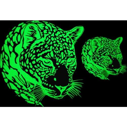 Leopard Patch Noctilucence deal with it Clothes Stickers Iron Ons Heat Transfer Printing Patches for Clothing DIY Animal Pattern