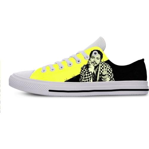 2019 Hot Cool Fashion Summer Handiness Casual Harajuku Shoes 3D Print For Man Woman Hip Hop Rap Music Rock Rapper Post Malone