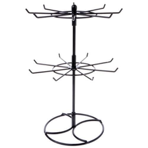 Multifunctional Metal Necklace Two floors Chain Bracelet Rotation Holder Jewelry Display Stand Rack Hanger home decoration