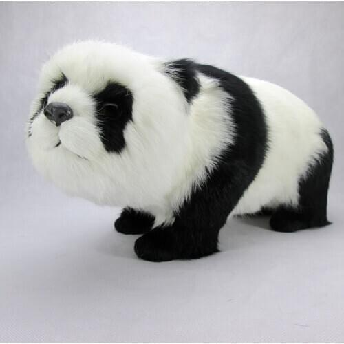 Simulation cute panda 43x19x21cm model polyethylene&furs panda model home decoration props ,model gift d497