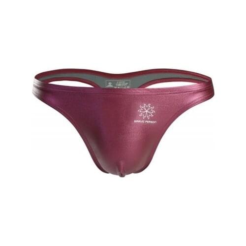 2019 BRAVE PERSON Men Briefs Sexy Underwear Mens Low Waist Briefs Imitation Leather Male Underpants For Men Briefs Thongs Gay