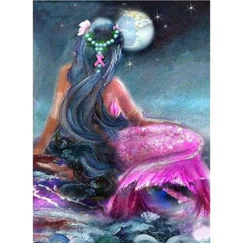 Diy Diamond Painting Mermaid Cross Stitch Kit Diamond Embroidery 5D full Square Round Diamond Mosaic crystal CraftsZP-2099