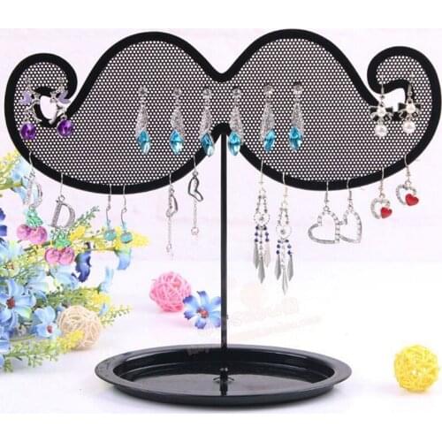 New Attractive Beard Style Necklace Pandents Rings Earring Stand Metal Stud Jewelry Display Holder Jewellery Packaging Organizer