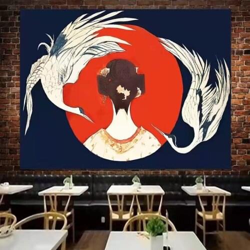 Japanese style ukiyo-e hanging cloth kanagawa surf tapestry ins background cloth tattoo studio wall cloth tapestry tablecloth