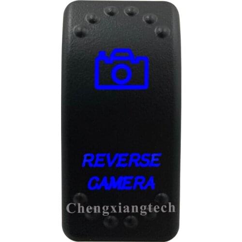Blue Led Laser Engraving- REVERSE CAMERA - Rocker Switch 5 Pin on off 12v 24v SPST for Car Boat Truck RV