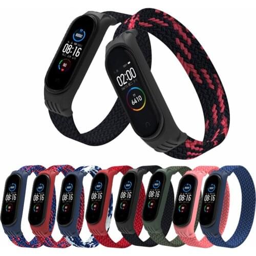 Nylon replacement band For Xiaomi MiBand 6 strap For Mi Band 5 watchband solo loop for smart watch Mi band 4 3 Bracelet belt