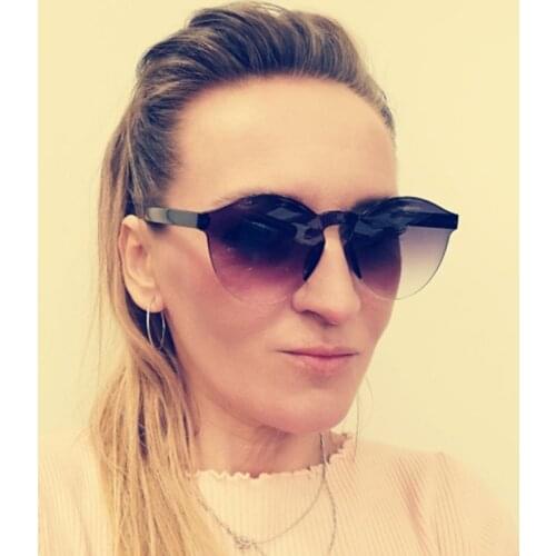 Round Frame Sun Glasses For Women Rimless Sunglasses Men Trend Female Colorful Ocean Lens gafas Eyeglasses oculos feminino Gafas