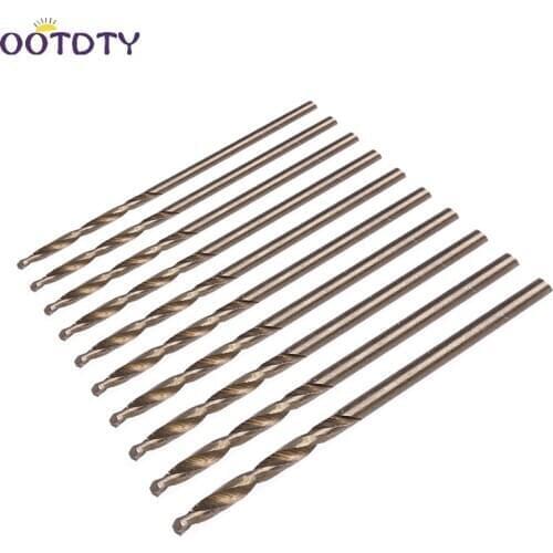 10Pcs 1.5mm M35 Round Shank HSS-Co Cobalt Twist Drill Spiral Drill Bit