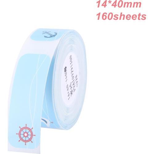 Thermal Printing Label Paper Barcode Price Size Name Blank Labels Waterproof Tear Resistant 14*40mm 160pcs/roll for Supermarket