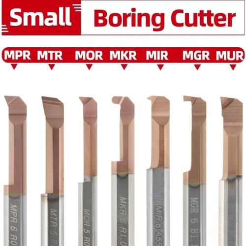 HRSK Carbide Lathe Boring Cutter Coated Mini Internal Turing Tool Copying Small Hole MTR MQR MUR MPR MKR MNR MXR 4mm 5mm 6mm