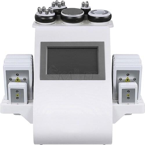 Hottest New style 6 In 1 40K Ultrasonic Cavitation Vacuum Radio Frequency Laser 8 Pads lipo Laser Slimming Machine for home use