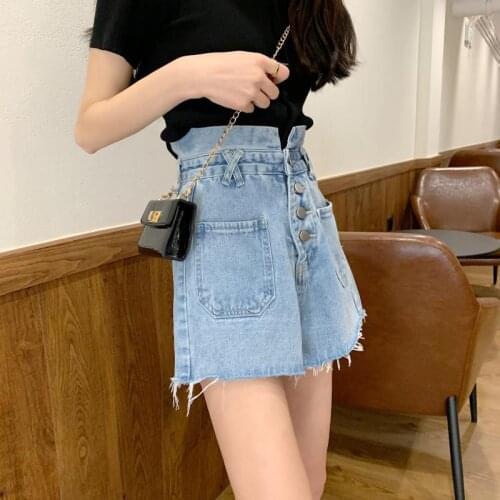 Woman Jeans Pants Summer Denim Shorts 2021 Womens High Waist Broadband Pantalones Vaqueros Mujer