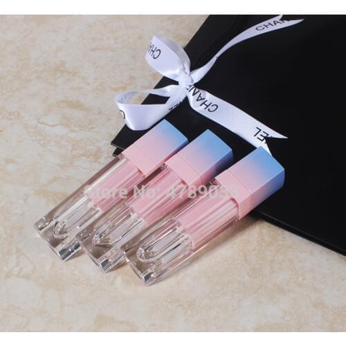 10/30/50pcs 4.5ml Square Makeup Liquid Empty Lipstick Lip Gloss Tubes Gradient Pink Cosmetic Packaging Container