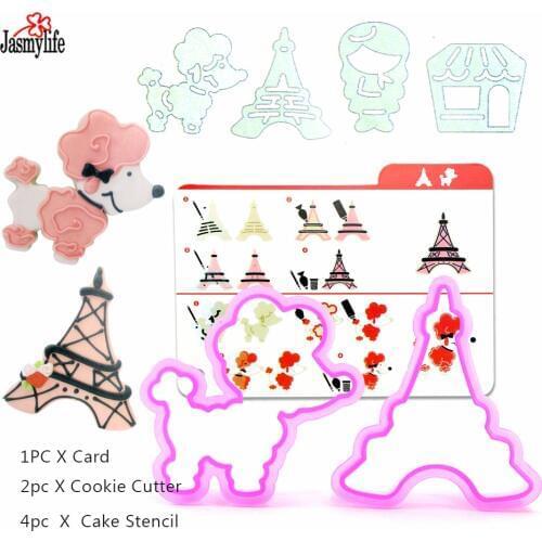 16 Different Shapes Car Tower Dog Icecream Cookie Cutter Shifter Sets Cookie Stencils Sugarcraft Decoration Baking Cutting Mold