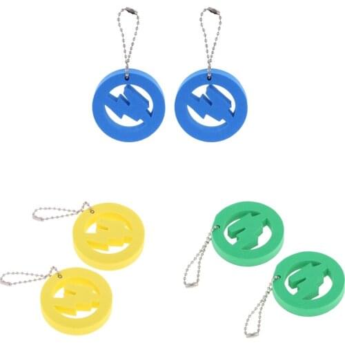2 Pieces Safety Foam Floating Keychain Keyring Water Buoyant Key Float & Stainless Steel Ball Chain