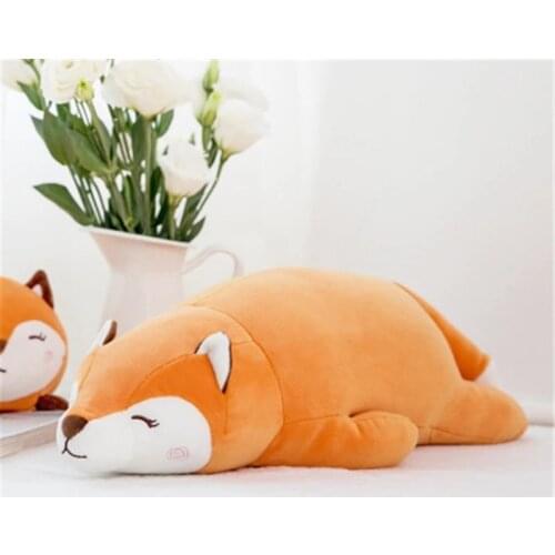 45cm Cute Fluffy Fat Fox Plush Toys Stuffed Soft Animal Dolls Cartoon Lovely Pillow for Kids Girlfriend Children Christmas Gifts
