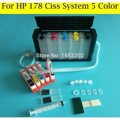 5 Color CISS System For HP 178 For HP Photosmart C410 7510 7515 C311A C311B C510A C510C C309H C309G Printer With HP178 ARC Chip