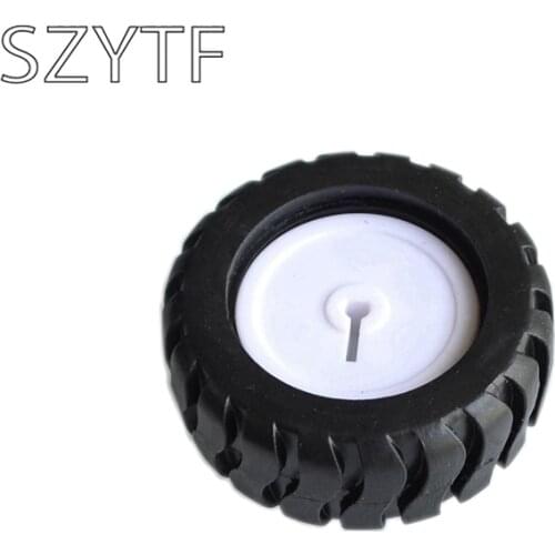 D words 43 mm shaft rubber tyre robot accessories wheel gear motor with N20 tracking the car model