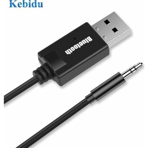 KEBIDU 3.5mm AUX Mini USB Bluetooth Adapter Car Bluetooth Adapter Receiver Wireless Stereo Music Audio Receptor for Car Speaker