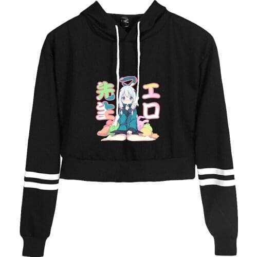 BSLNXNMA Eromanga Sensei 2D print Umbilical hooded sweater Women Hoodies Sexy K-pops hooded Harajuku
