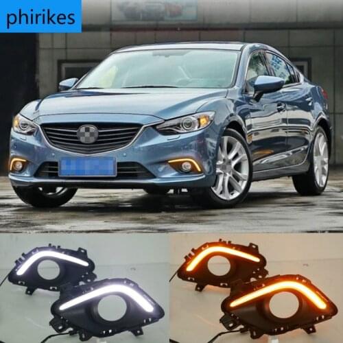 2 Pcs DRL For Mazda 6 Mazda6 Atenza 2014-2016 LED DRL Daytime Running Lights Daylight Fog light cover