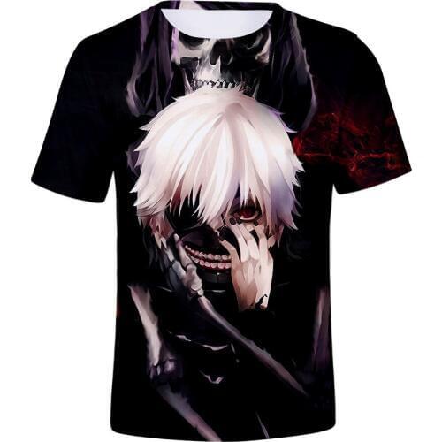 Anime Tokyo Ghoul 3D Printed T Shirt Men kids Harajuku Short Sleeve Tshirt Tokyo Ghoul Kaneki Ken T-shirt Top Tee Brand Clothes
