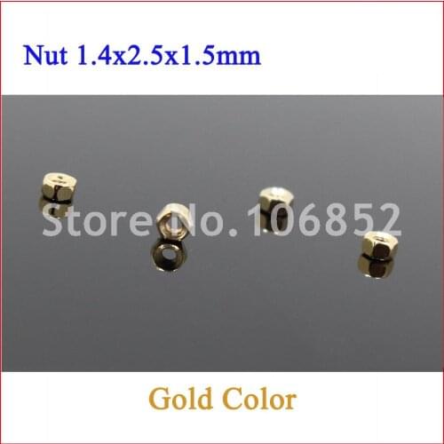 500pcs Gold Color Diameter 1.4mm Metal Eyeglasses Glasses Screw Nuts Optical Accessories Free Shipping