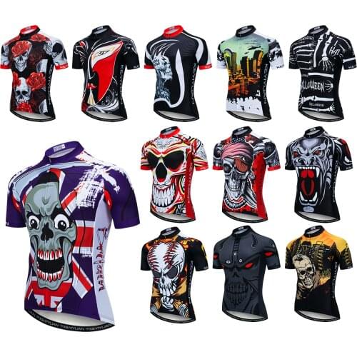 KEYIYUAN Men Short Sleeve Cycling Jersey MTB Bike Road Clothing Bicycle Sports Shirts Mallot Ciclismo Hombre Verano