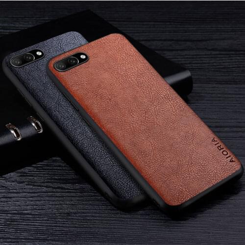 Leather Case For Huawei Honor 10 Luxury Style High Grade Retro Litchi PU Material Soft TPU Cover for huawei honor 10 phone case