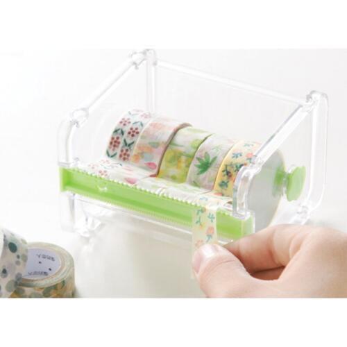 W47 Creative Dispenser Cutter Storage School Cute Box Organizer Cutter School Dispenser Cute Tape