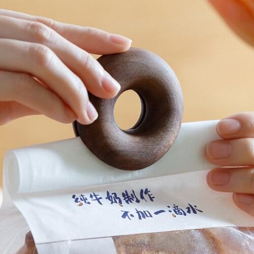 Creative Wooden Food Sealing Clip Cute Donut Shape Snack Food Bag Clip Coffee Bag Sealer Kitchen Food Storage Home Decoration