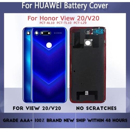 Back Battery Cover Door For Huawei Honor View 20 PCT-AL10 L29 With repair parts,For Huawei Honor V20 Housing Rear Replacement