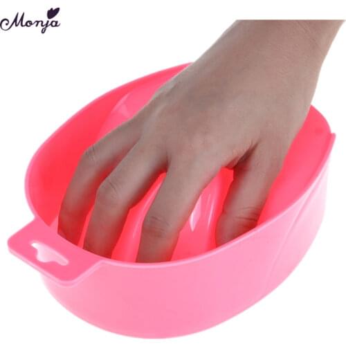 Monja Nail Art Hand Finger Washing Remover Soak Cleaning Bowl Nail Polish Acrylic UV Gel Remove Bath Tray Manicure Care Tools