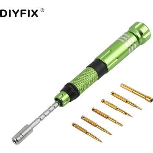 DIYFIX 6 in 1 Precision Screwdriver Bits Kit for iPhone 7 8 iPad MacBook Disassemble Repair Tool Set