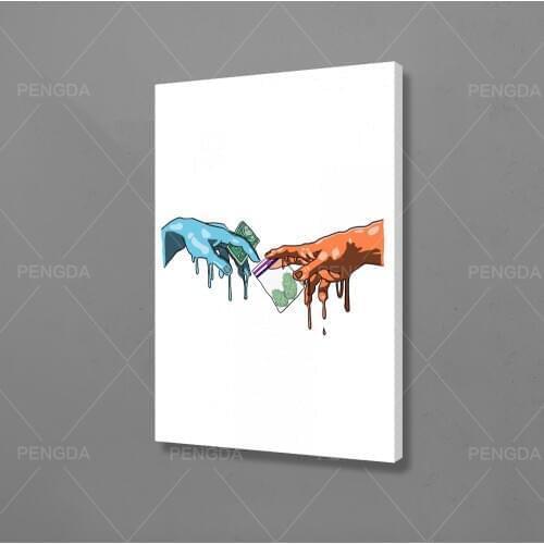 Wall Art Home Decor Dollar Transaction Canvas Print Hands Painting Minimalist Modular Picture Nordic Posters Living Room Frame