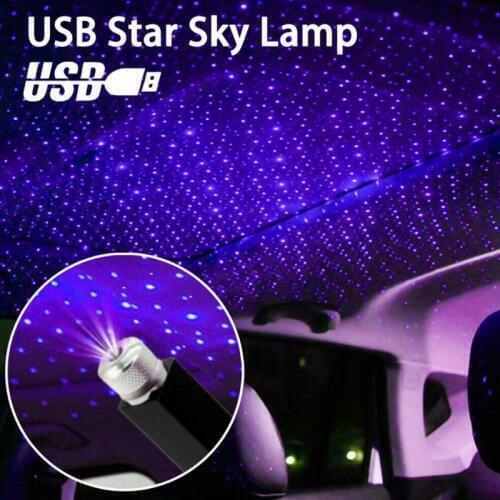 2021 New Car USB Star Beautiful Ceiling Light Starry Sky Projection Decor Lamp Roof Night