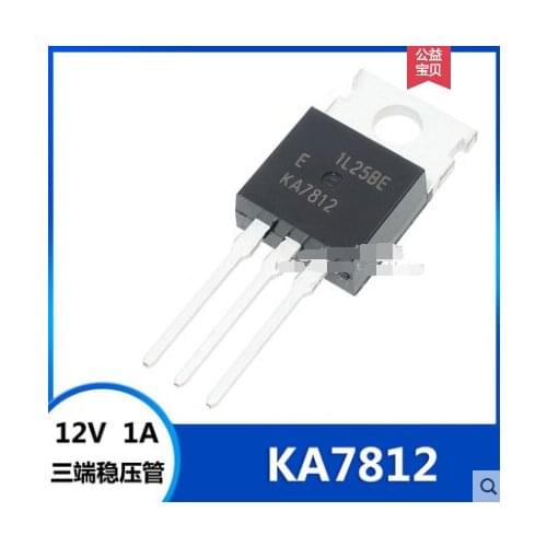 Qixinruite 10PCS/LOT 100% new imported original KA7812ETU KA7812 TO-220 Three terminal regulator 12V 1.5A