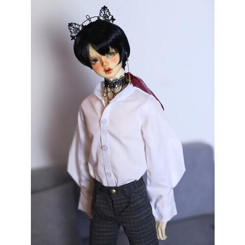 BJD Doll clothes suitable for 1-31-4uncle white collar lantern sleeve royal prince doll accessories