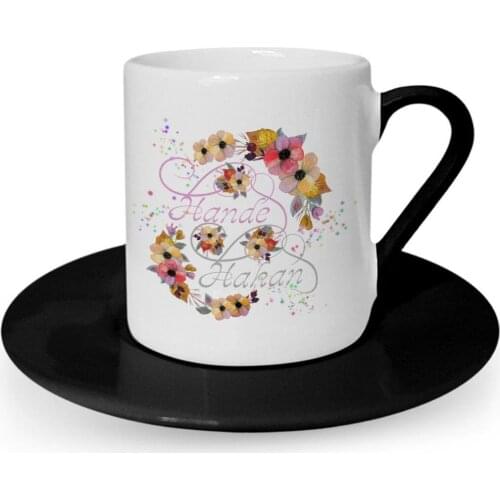 Personalized Valentine 'S Day Themed Black Turkish coffee Cup-9